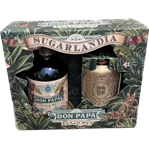 Rum Don Papa Baroko 70cl + Hipflask geschenk