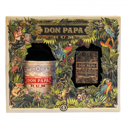 Rum Don Papa 70 cl + Playcards